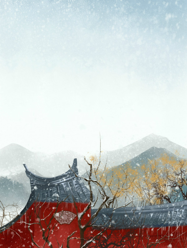 唯美古風(fēng)圖片壁紙素材，有意境的屋檐之美!