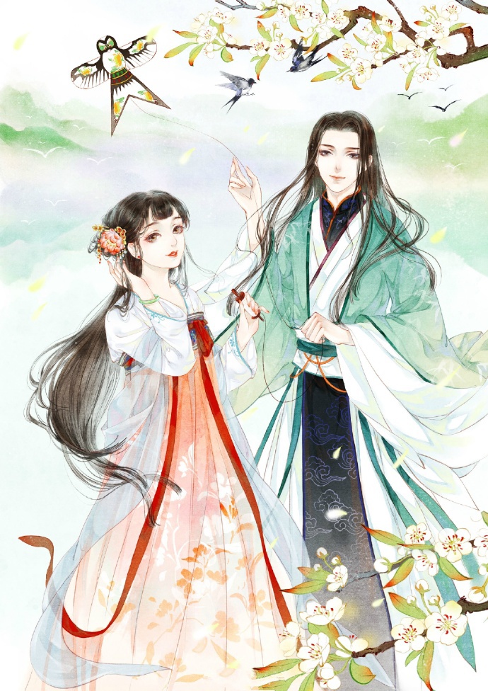 超甜的古風情侶圖集，清新唯美古風圖片（19張）