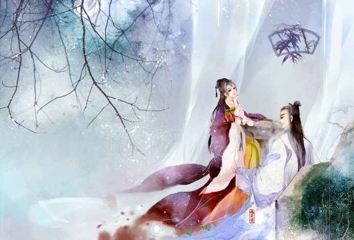 高清古風(fēng)情侶圖集(52張)，超恩愛甜蜜的古風(fēng)圖片