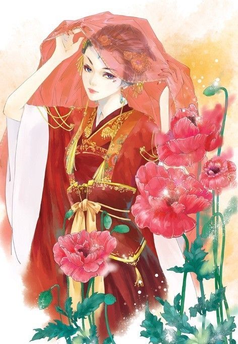 6張唯美古風(fēng)圖片：一襲紅衣、披妝待嫁