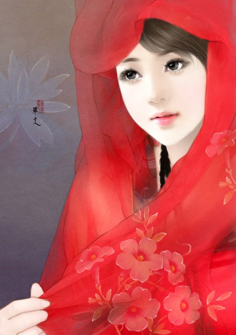 6張唯美古風(fēng)圖片：一襲紅衣、披妝待嫁