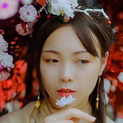 花開(kāi)芬芳女生頭像，唯美古風(fēng)真人頭像