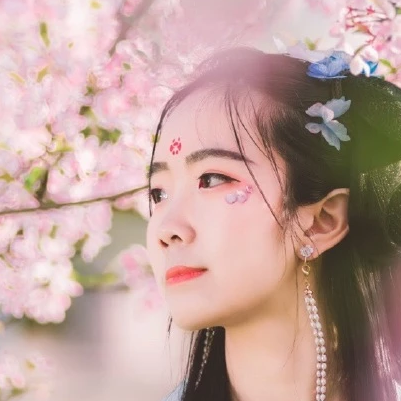 海棠花開女生頭像，唯美古風(fēng)真人頭像
