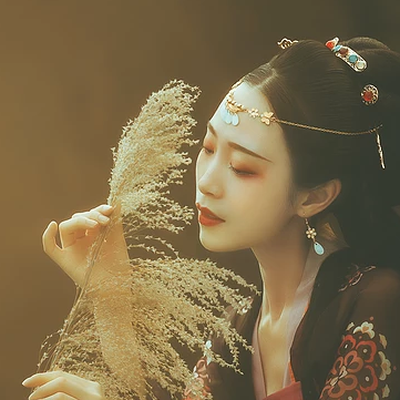 古典少女帶團(tuán)扇女生頭像，唯美古風(fēng)真頭像