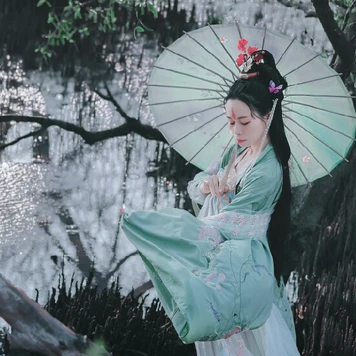 蓮花花開女生頭像，唯美古風(fēng)真人頭像