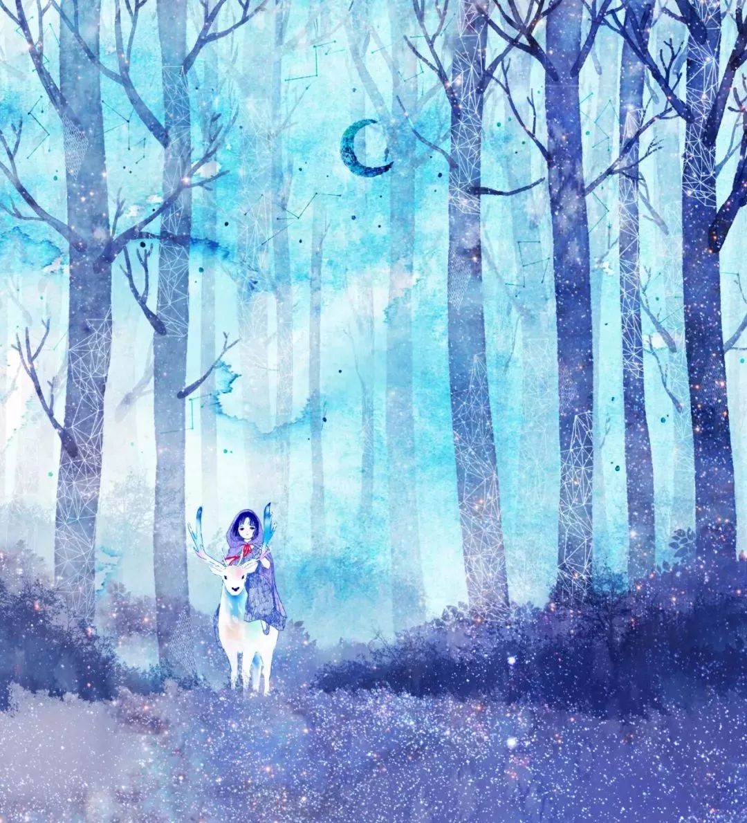 好美的水彩插畫，夢幻奇妙的插畫設計