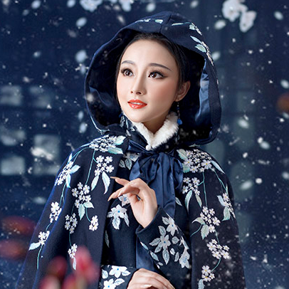 優(yōu)雅賞雪帶傘女生頭像，唯美古風(fēng)真人頭像