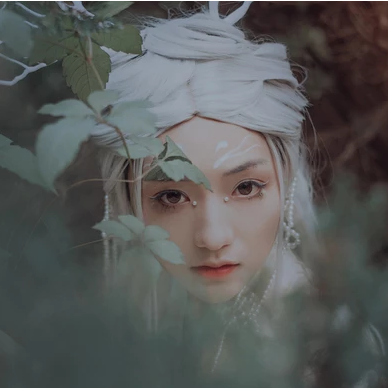 森林精靈文藝女生頭像，唯美古風(fēng)真人頭像
