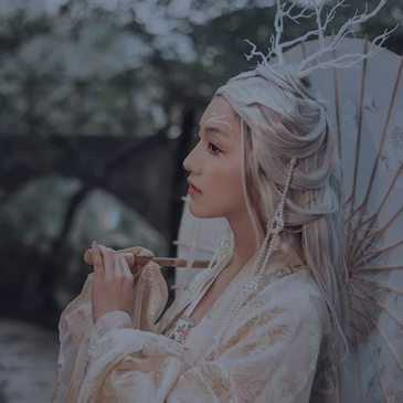 森林精靈文藝女生頭像，唯美古風(fēng)真人頭像