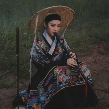 霸氣帶斗笠女生頭像，唯美古風(fēng)真人頭像