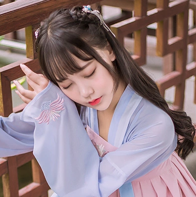 粉嫩小清新女生頭像，唯美古風(fēng)真人頭像