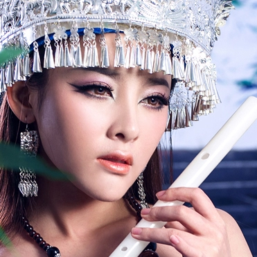 性感孔雀翎女生頭像，唯美古風(fēng)真人頭像