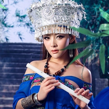 性感孔雀翎女生頭像，唯美古風(fēng)真人頭像