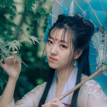 唯美漢服女生頭像，古風真人女子頭像