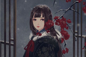 冬日飛雪女子古風(fēng)頭像，好看的動(dòng)漫頭像