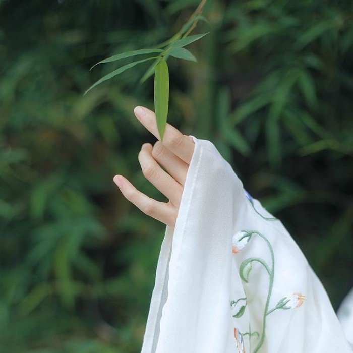玉手撫枝古風頭像，唯美女子纖手頭像