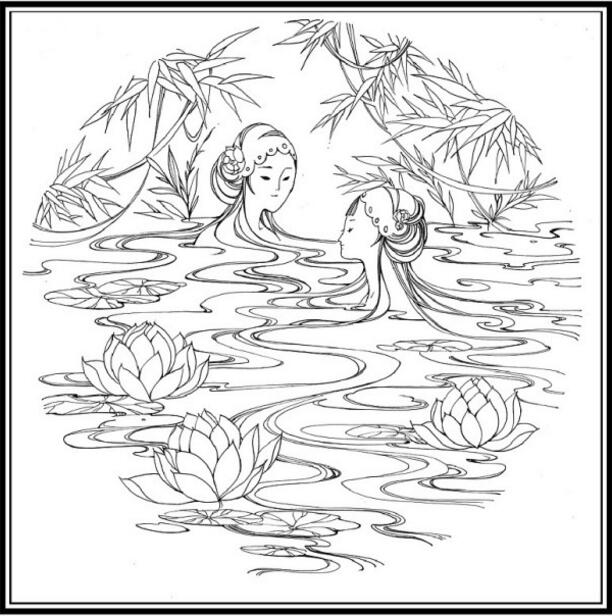 白蛇傳的故事，白蛇傳繪本插畫