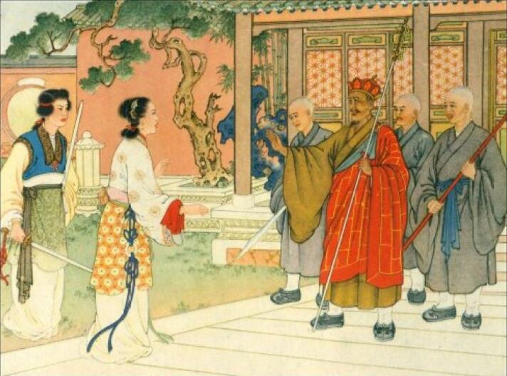 中國風(fēng)白蛇傳奇，白蛇傳繪本插畫