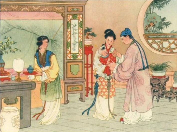 中國風(fēng)白蛇傳奇，白蛇傳繪本插畫