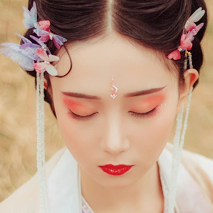 蝶蓮花女生頭像，唯美古風(fēng)真人頭像