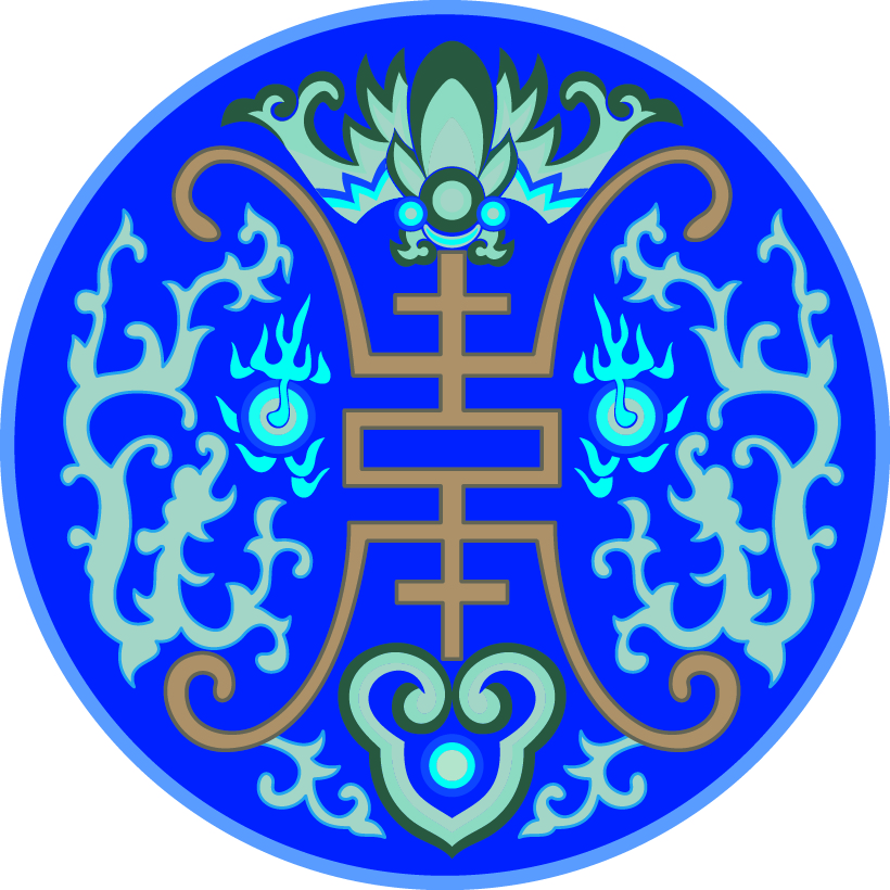 中國傳統(tǒng)刺繡吉祥復(fù)古圓形圖案，矢量素材