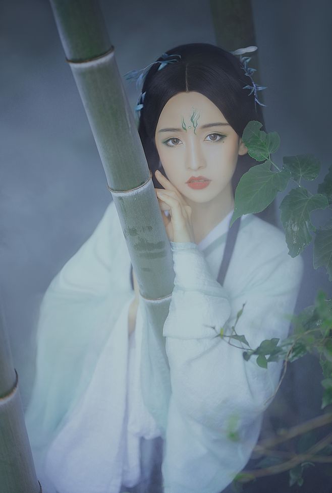 竹間女古風(fēng)攝影：一榻清風(fēng)，故山邂逅欣相遇