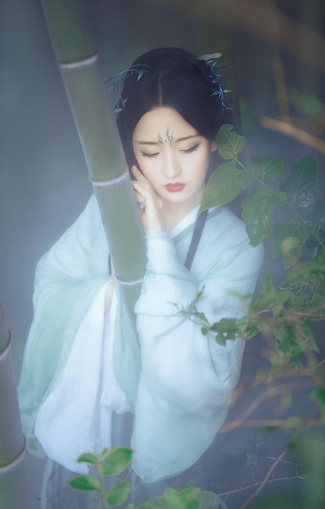 竹間女古風(fēng)攝影：一榻清風(fēng)，故山邂逅欣相遇