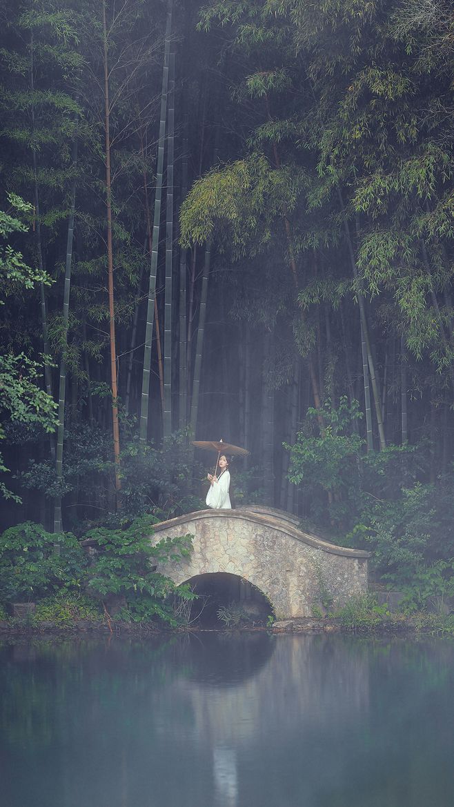 竹間女古風(fēng)攝影：一榻清風(fēng)，故山邂逅欣相遇