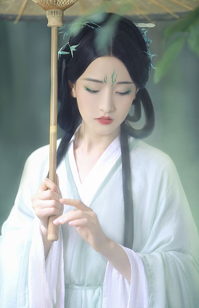 竹間女古風(fēng)攝影：一榻清風(fēng)，故山邂逅欣相遇