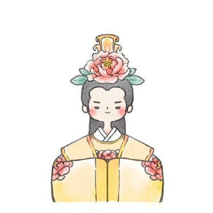 古風(fēng)花卉擬人情人頭像，一組好看的手繪古風(fēng)頭像